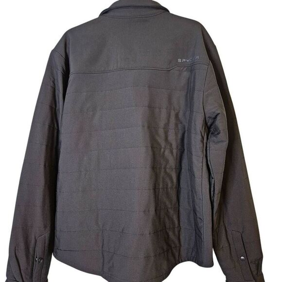 Spyder mens Transit black insulated shirt jacket. Size XL - Picture 3 of 6